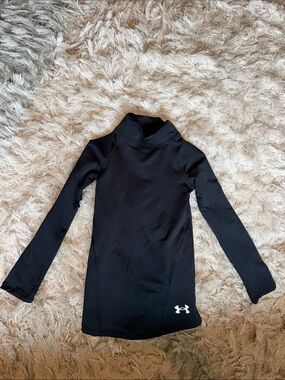Under Armour Black Long-Sleeve Mock Neck Performance Top